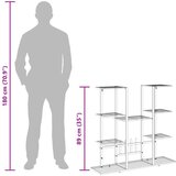  Stalak za cvijeće 94,5 x 25 x 89 cm crni željezni | shoptok.hr