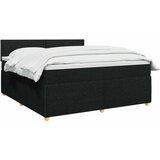  Boxspring krevet s madracem Crna 160 x 200 cm Tkanina - Crna 160 x 200 cm Dizajn s rombovima | shoptok.hr