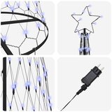  LED božićno drvce s 355 LED svjetlima Plava 302,5 cm Metal | shoptok.hr