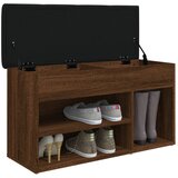  Klupa za cipele smeđa boja hrasta 82 x 32 x 45,5 cm drvena | shoptok.hr