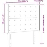  LED uzglavlje tamnoplavo 93x16x118/128 cm baršunasto | shoptok.hr