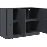  Komoda antracit 99 x 39 x 73 cm čelična Antracitno siva | Shoptok.si