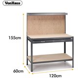 Vonhaus delovni pult 3500156 | Shoptok.si