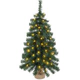 Mini božićno drvce 60 cm 25 LED lampica Topla bijela PVC Zelena | shoptok.hr