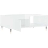 vidaXL Klubska mizica visok sijaj bela 90x60x35 cm inženirski les | Shoptok.si