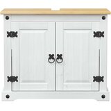Ormarić za Lavabo - Umivaonik Bijelo 73 x 33 x 60 cm Čvrsto borovo drvo - Bijelo | shoptok.hr