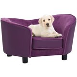 vidaXL Pasji kavč bordo 69x49x40 cm iz pliša in umetnega usnja | Shoptok.si
