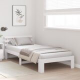 vidaXL Okvir kreveta od borovine bijeli Bijela Čvrsto drvo 90 x 200 cm | shoptok.hr
