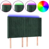  the living store led posteljno vzglavje temno zeleno 147x16x118/128 cm žamet - led vzglavje, (21453751) | Shoptok.si