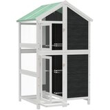  Kućica za ptice siva 97x81x152 cm od masivne borovine | shoptok.hr