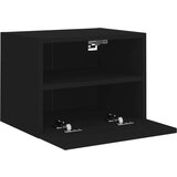 vidaXL Stenska TV omarica črna 40x30x30 cm iverna plošča | Shoptok.si