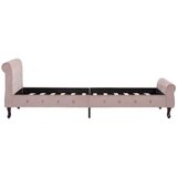 vidaXL Posteljni okvir roza žamet 100x200 cm | Shoptok.si