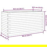  Vrtno cvetlično korito 90x40x45,5 cm trdna borovina | Shoptok.si