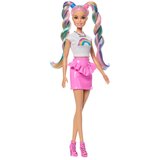 Mattel Barbie: Barbie s sijočimi mavričnimi lasmi z dodatki - | Shoptok.si
