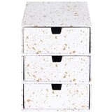 Bigso Box of Sweden Organizator s 3 predali v zlati in beli barvi Ingrid Cene