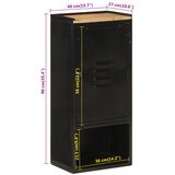  Kupaonski ormarić 40 x 27 x 90 cm željezo i masivno drvo manga | shoptok.hr