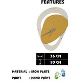 WALLXPERT dekorativni metalni zidni sat mele 2 sivo - oker | ePonuda.com