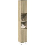 Maison Chic Kopalniška omarica - Kopalniški kabinet sonoma hrast 30x30x190 cm inženirski les, (21794737) | Shoptok.si