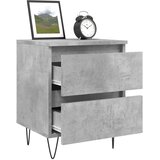  Noćni ormarići 2 kom boja betona 40x35x50 cm konstruirano drvo | shoptok.hr
