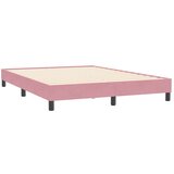 Krevet s oprugama i madracem ružičasti 140x210 cm baršunasti | shoptok.hr