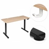 Električni radni stol 120x60 cm, podesiva visina 72-118 cm, svijetli hrast ModernHome Slike