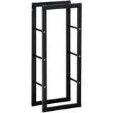 HOMCOM pokončni regal za les Nosilec lesa z zmogljivostjo 100 kg Kovina 40 × 25 × 100 cm, (20754031) | Shoptok.si
