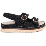 GOODIN Black sandals with gold elements | Shoptok.si