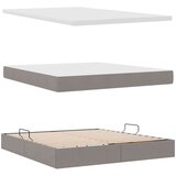  Krevet s od storage Sivo-smeđa 160 x 200 cm Lažna koža | shoptok.hr