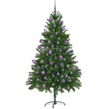  Božićno drvce s 300 LED svjetlima s stalakom Zelena 210 cm PE | shoptok.hr