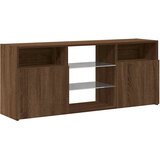 TV ormarić s LED svjetlima boja smeđeg hrasta 120 x 30 x 50 cm | Eponuda.com