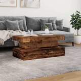 vidaXL Klubska mizica z LED lučkami starinski les 90x50x40 cm | Shoptok.si