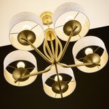 Jupiter 2110 - Luster na šipci KASZMIR 5xE27/15W/230V bela/zlatna/dekor mermera | Eponuda.com
