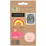 Lässig šolski set nalepk Kit roza - tekstilne | Shoptok.si