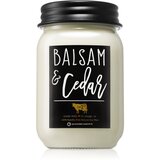 Milkhouse Candle Co. Farmhouse Balsam & Cedar dišeča sveča Mason Jar 368 g Cene