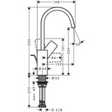 Hansgrohe 75030670 Vivenis visoka vrtljiva armatura za umivalnik | Shoptok.si