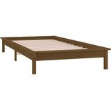 LED okvir za krevet smeđa boja meda 90x200 cm od masivnog drva | Eponuda.ba