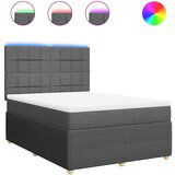 Maison Chic Box spring postelja - Vzmetna postelja z vzmetnico temno siva 140x200 cm blago SL17220, (21892618) | Shoptok.si