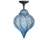  siru - plafonski luster goccia 1xE27/60W/230V prečnik 25 cm plavo/braon venecijansko staklo | Eponuda.com