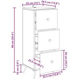  Ormar s ladicama Bijela 33 x 34 5 x 90 cm Konstruirano drvo - Bijela | shoptok.hr