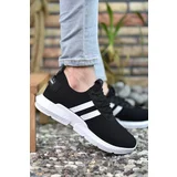 Riccon Black and White Men's Sneakers 00122051