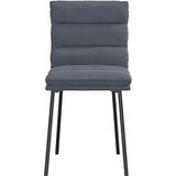 Jedilni stoli 4 kosi temno siv žamet | Shoptok.si