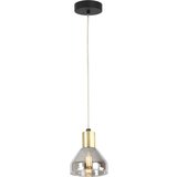 Candellux luster/visilica-viseća lampa gregory crna smedja 1X40W E14 abažur boje dima | Eponuda.com