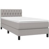  Box spring krevet s madracem svjetlosivi 90x190 cm od tkanine | shoptok.hr
