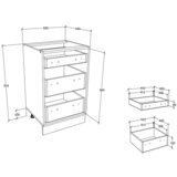 MID.YOU Kuhinjska Spodnja Omarica Esilo, Hrast, Bela | Shoptok.si