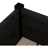 vidaXL vrtne sadilice 2 kom crne 31 x 31 x 70 cm od masivne borovine | shoptok.hr