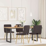  Blagovaonske stolice od tkanine 4 kom tamnosmeđe | shoptok.hr