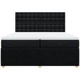  Krevet s oprugama i madracem crni 200x200 cm od tkanine | shoptok.hr