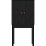  Visoka komoda crna 60 x 40 x 120 cm od masivne borovine | shoptok.hr