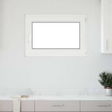  Okno za klet RISOR 90 x 70 cm PVC in steklo Bela, (5000215174) | Shoptok.si