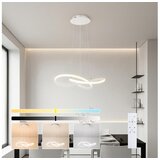Brilagi LED prigušiva luster na sajli INFINITY LED/55W/230V 50x50 cm bela + daljinski upravljač u